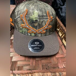 Mossy Oak Brown Trucker Cap with Black Mesh